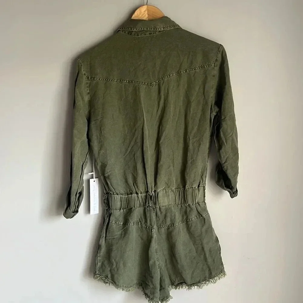 NEW young fabulous & broke river Romper in cadet Pigment